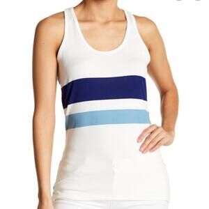 Poof! Striped Racer-back Tank Top in Size Large